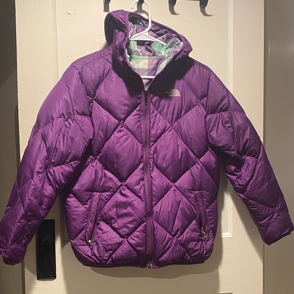 The North Face Kids Purple Puffer Jacket- Reversible